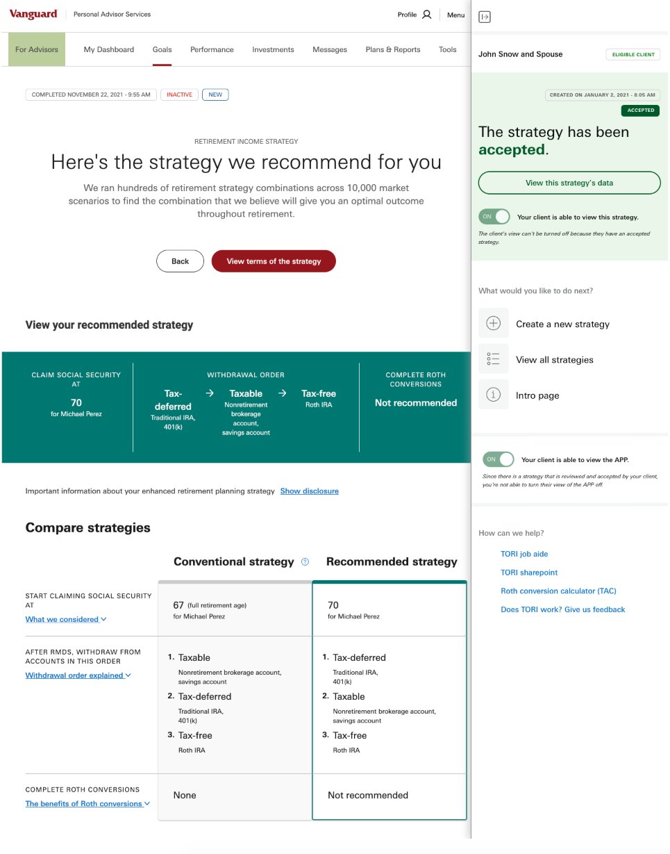 Strategy accepted state