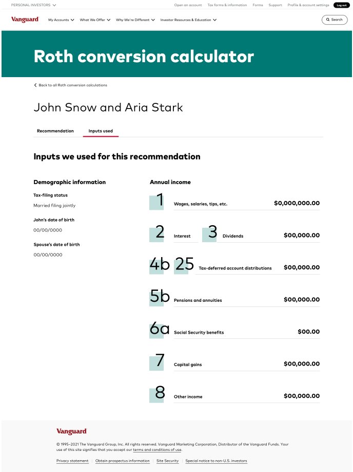 Inputs used — demographic and income data