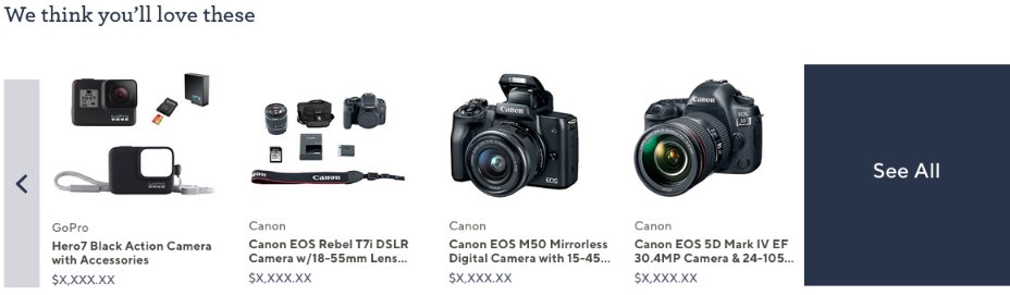 We think you'll love these — personalized reco with See All