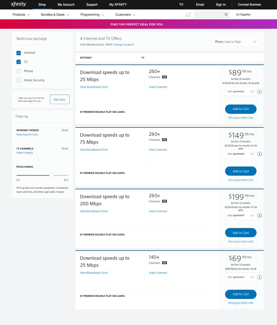 Final filtered results — Find the Perfect Deal For You