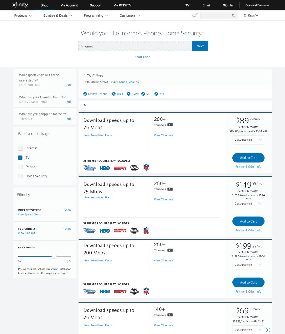 Inline edit — Internet step active
